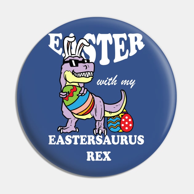 Easter with my eastersaurus rex Bunny Easter Eggs Hunting Pin by LEGO