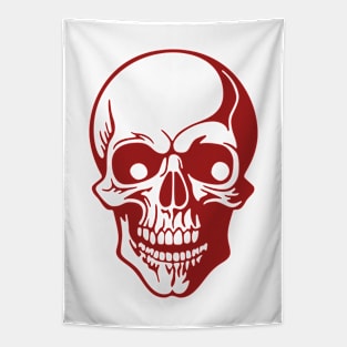 Intricate Red Skull Tapestry