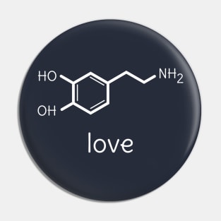 Funny Love Dopamine Molecule Chemistry T-Shirt Pin