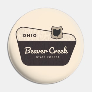 Beaver Creek State Forest Ohio Welcome Sign Pin