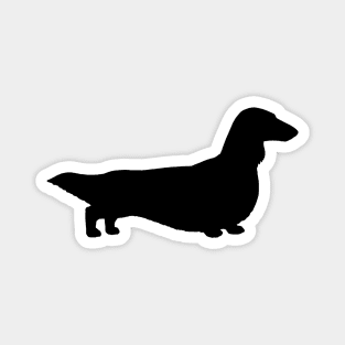 Long Haired Dachshund | Wiener Dog Silhouette Magnet