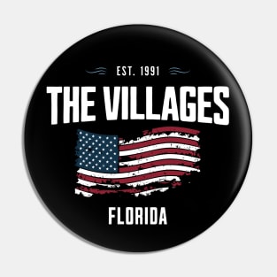 The Villages Florida - Old Glory Patriotic USA Flag July 4th Pin