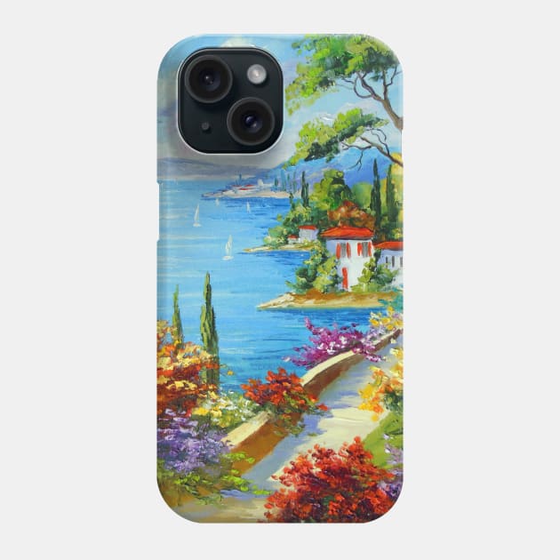 Sunny beach by the sea Phone Case by OLHADARCHUKART