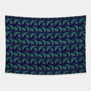 Tropical Leafs Navy Tapestry