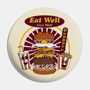 Eat Well, Live Well Pin