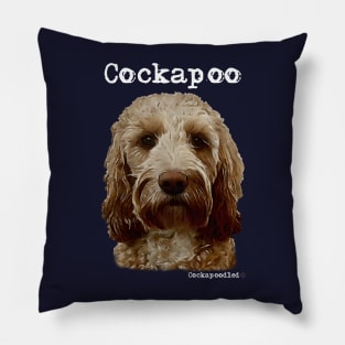 Golden Apricot Cockapoo / Spoodle and Doodle Dog Pillow