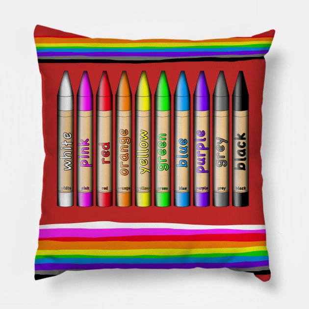 Crayon Pillow by Zodiart