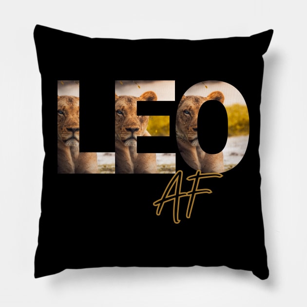 Leo AF Lion Print Pillow by SassyElevate2