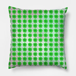 Four leaf clover pattern on texture Pillow