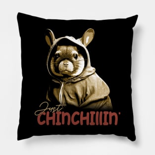 Soft Fur Symphony Chinchilla Just Chinchillin' Tee for Pet Admirers Pillow