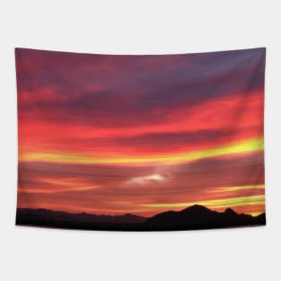 Hot desert sunset Tapestry