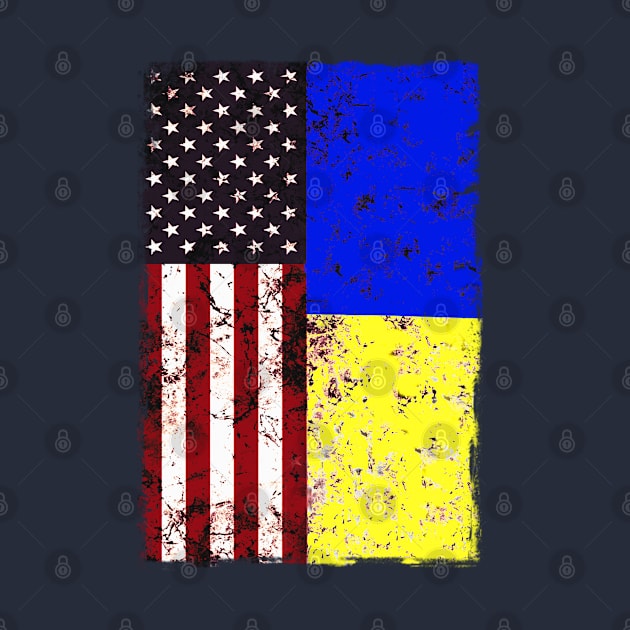 Ukraine American Flag by Scar