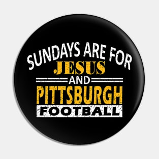 Pittsburgh Pro Football - Jesus on Sunday Pin