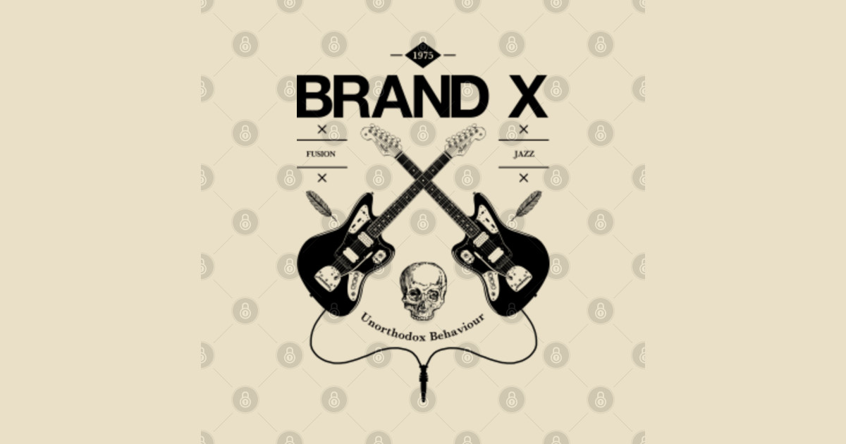 Brand X Guitar Vintage Log Brand X TShirt TeePublic