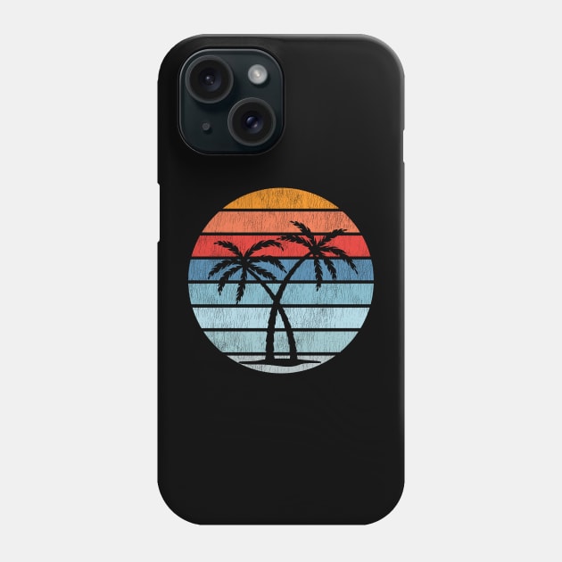 Tree Palm Sunset Beach Vintage Phone Case by kaulang