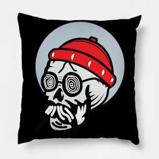 Old Man Skull Pillow