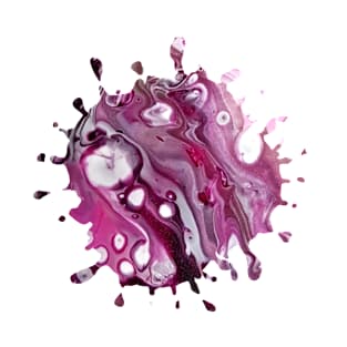 Pink/Purple Acrylic Pour Painting T-Shirt