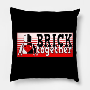 Retro Brick Together Pillow