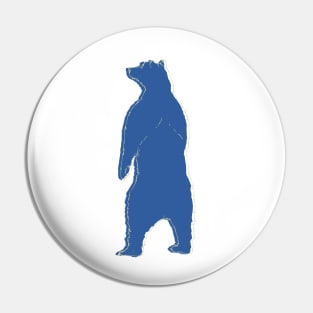 Blue bear in the night Pin