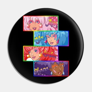 retro face style - jem and the hologram Pin