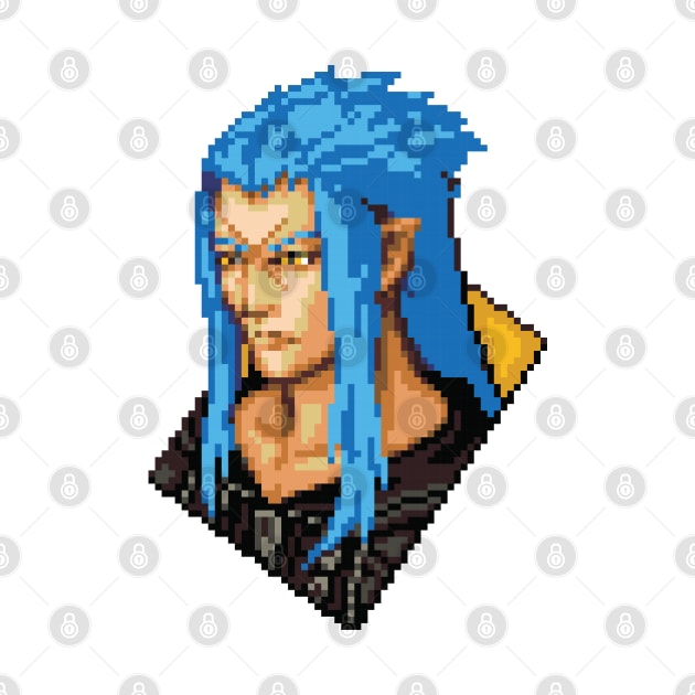 Organization XIII Saix Pixel Art by inotyler