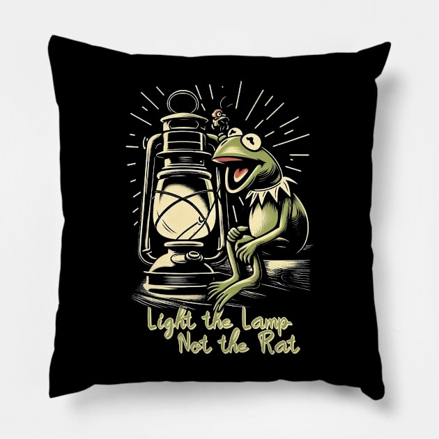 Light The Lamp Not The Rat Pillow by Trendsdk