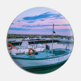 Summer Sunset Seaport Boats Italy Pin