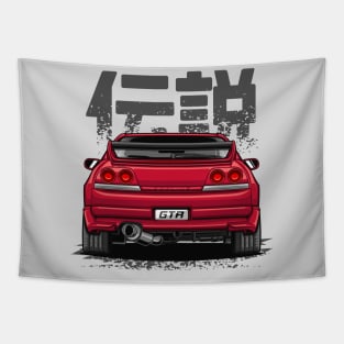 Monster Skyline GTR R33 (Candy Red) Tapestry