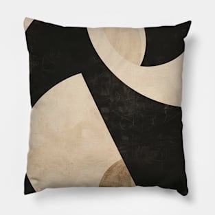 Elegant Abstract Neutral Tones Shapes Pillow