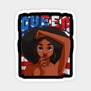 Beautiful African American Queen Black Girl Pride Magnet