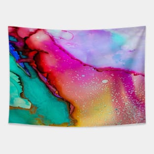 Iridescent soap bubbles candy colors Tapestry