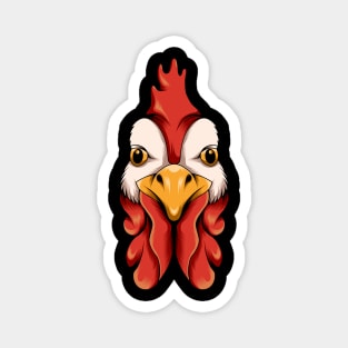 Vintage rooster head Magnet