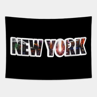 New York city walk typography letters NY city Tapestry