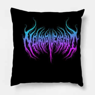 neurodivergent colors death metal design Pillow