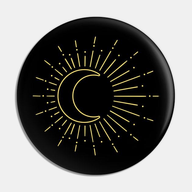 Yellow Moon Light Pin by DesignIndex