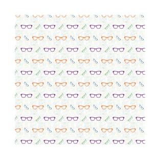 Glasses Pattern | 4 Colored T-Shirt