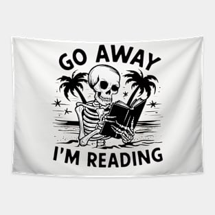 Go Away I'm Reading - Skeleton Reading Book Summer Tapestry