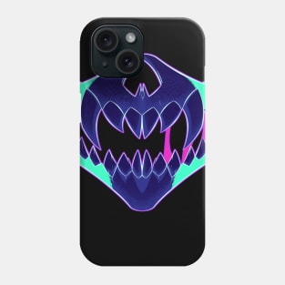 Demon Skull Mask 4 GREEN GLOW Phone Case