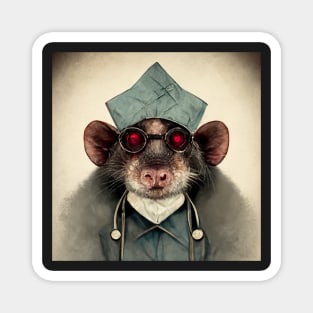 Doctor Rat Face Weird Halloween - best selling Magnet