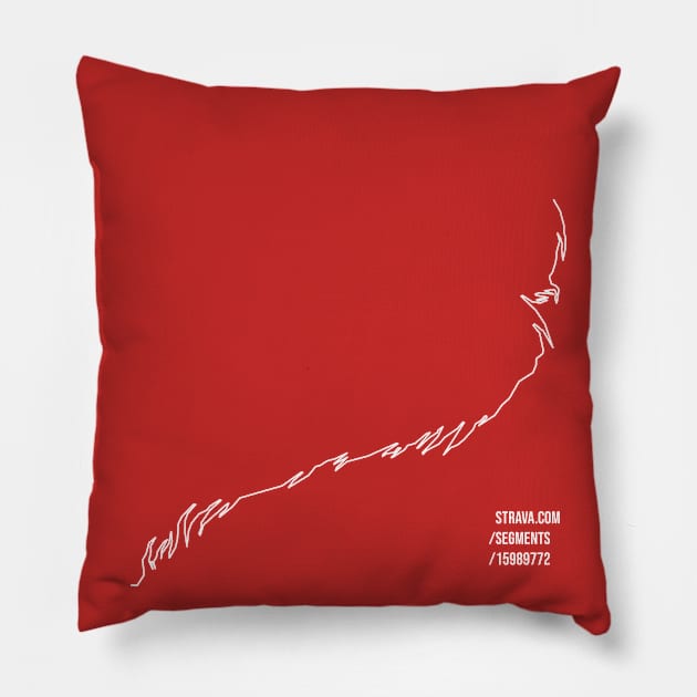 Strava Segment – Passo Del Stelvio Italy Pillow by Clay Clayson