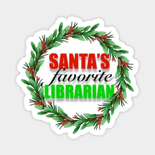 Santa's Favorite Librarian Magnet