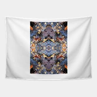 Santorini island abstract kaleidoscopic pattern Tapestry