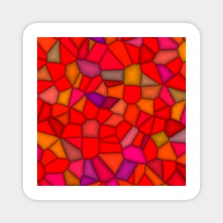 irregular vivid coloured mosaic pattern Magnet