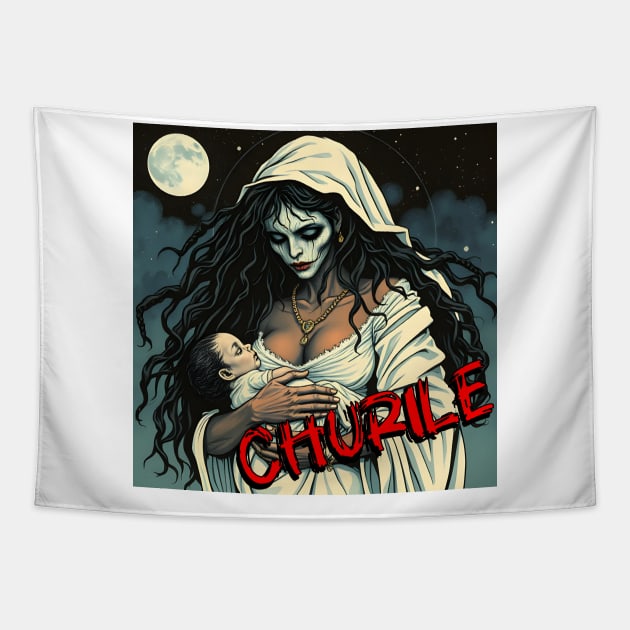 CHURILE – FULL COLOUR – FETERS AND LIMERS – CARIBBEAN FOLKLORE EVENT DJ GEAR Tapestry by FETERS AND LIMERS