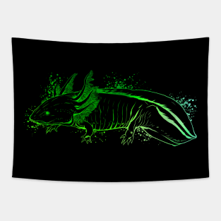 Colorful axolotl Tapestry