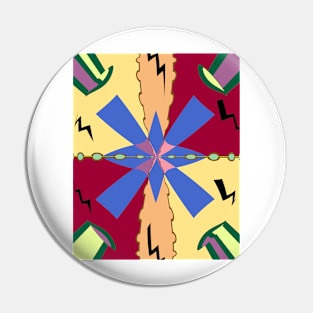 Party Ribbons Abstract Pin