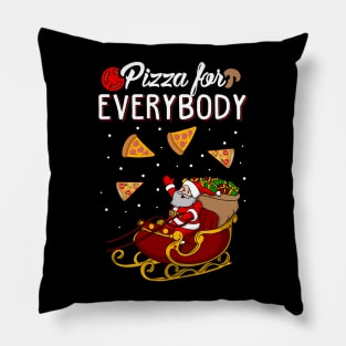 Pizza For Everybody Funny Christmas Sweater Pillow