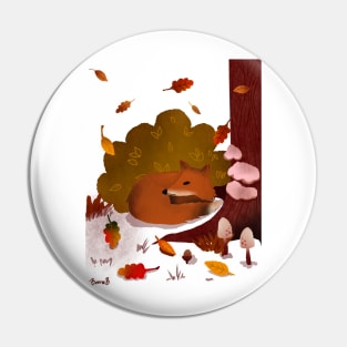 Forest Fox in Fall Pin