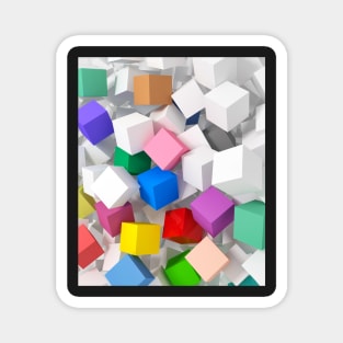 3D colored Candy cubes Magnet