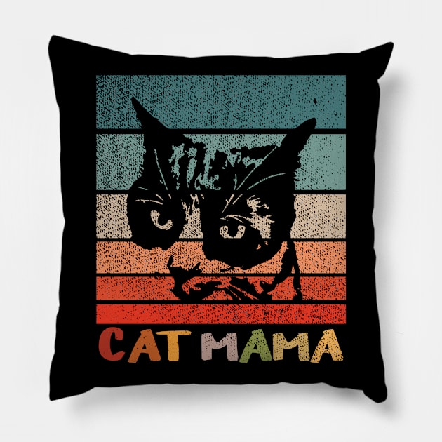 Cat Mama Vintage Pillow by trendybestgift